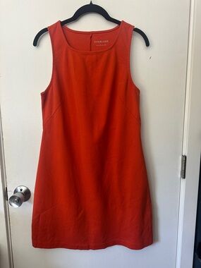 Everlane Sleeveless Aline Shift Dress in Bright Burnt Orange Women’s M